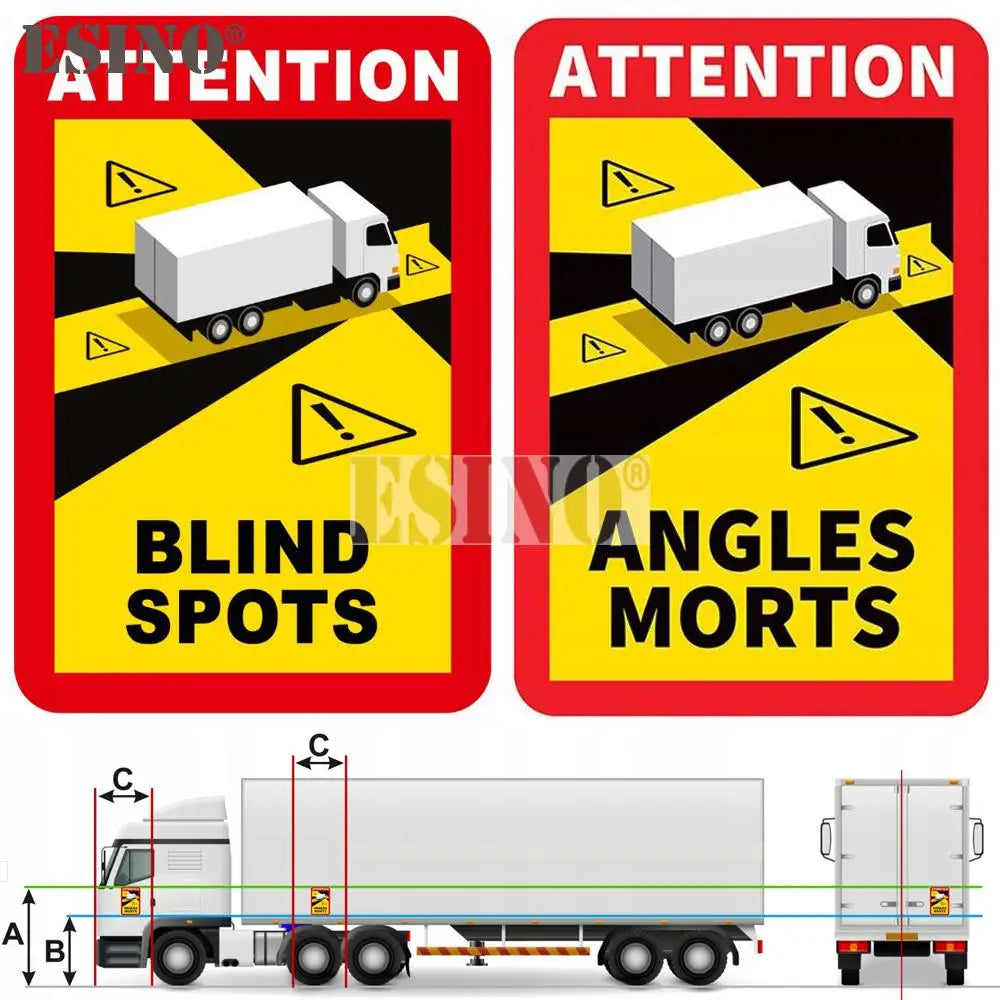 Creative Attention Blind Spots Angles Morts Adhesive Pvc Decal