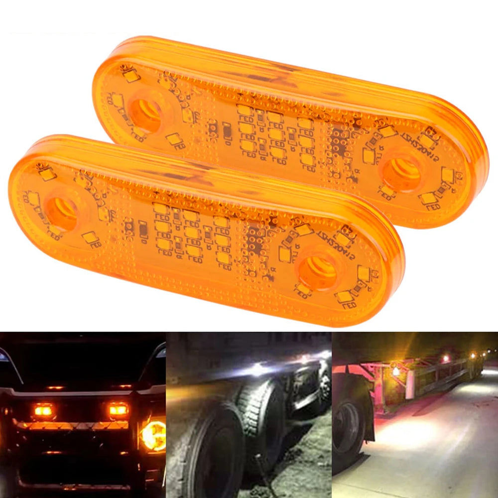 2PCS Flashing Truck Side Signal Strobe Warning Beacon 12V