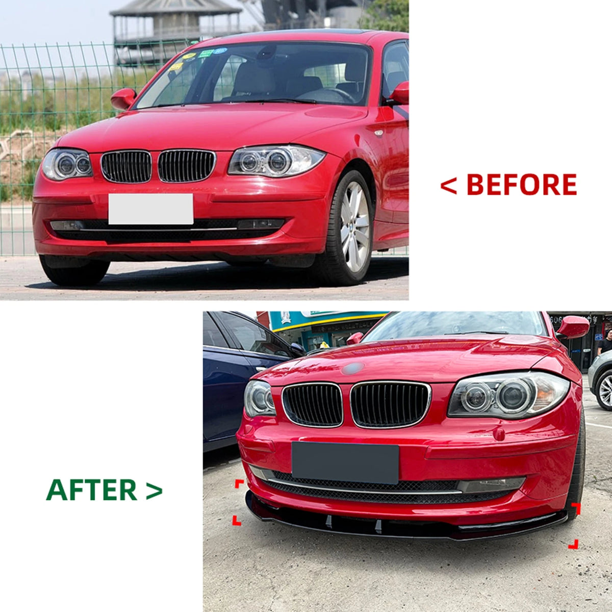 For BMW 1 Series E81 E82 Lower Diffuser Splitter Lip Kit Front