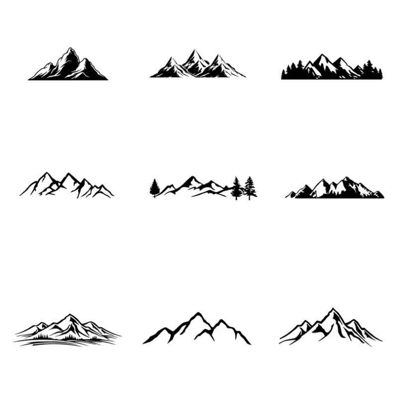 20CM Mountain On Cool Stylish Sticker Sunscreen Waterproof Decals