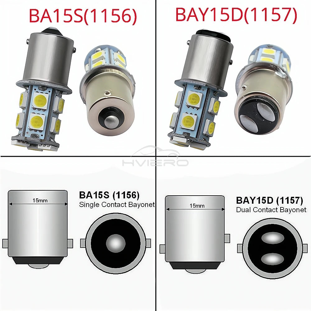 10PCS 1156 ba15s P21W 1157 bay15d 5050 13SMD Turn
