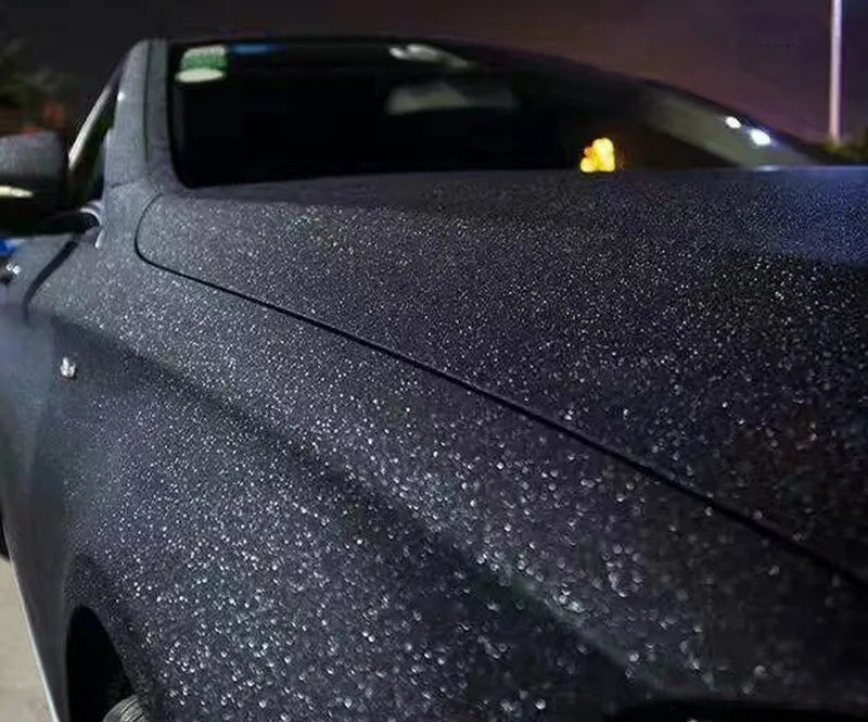 Diamond Sparkle Sandy Vinyl Wrap Film Leather Crocodile Wrapping