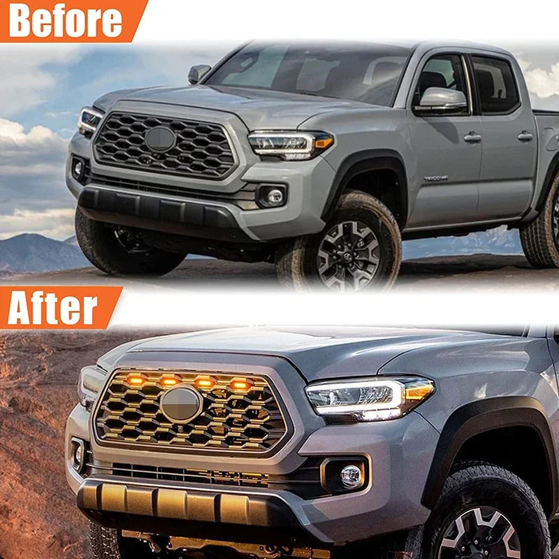 For Toyota Tacoma W Trd Sport 4PCS Front Grille Mesh Drl W