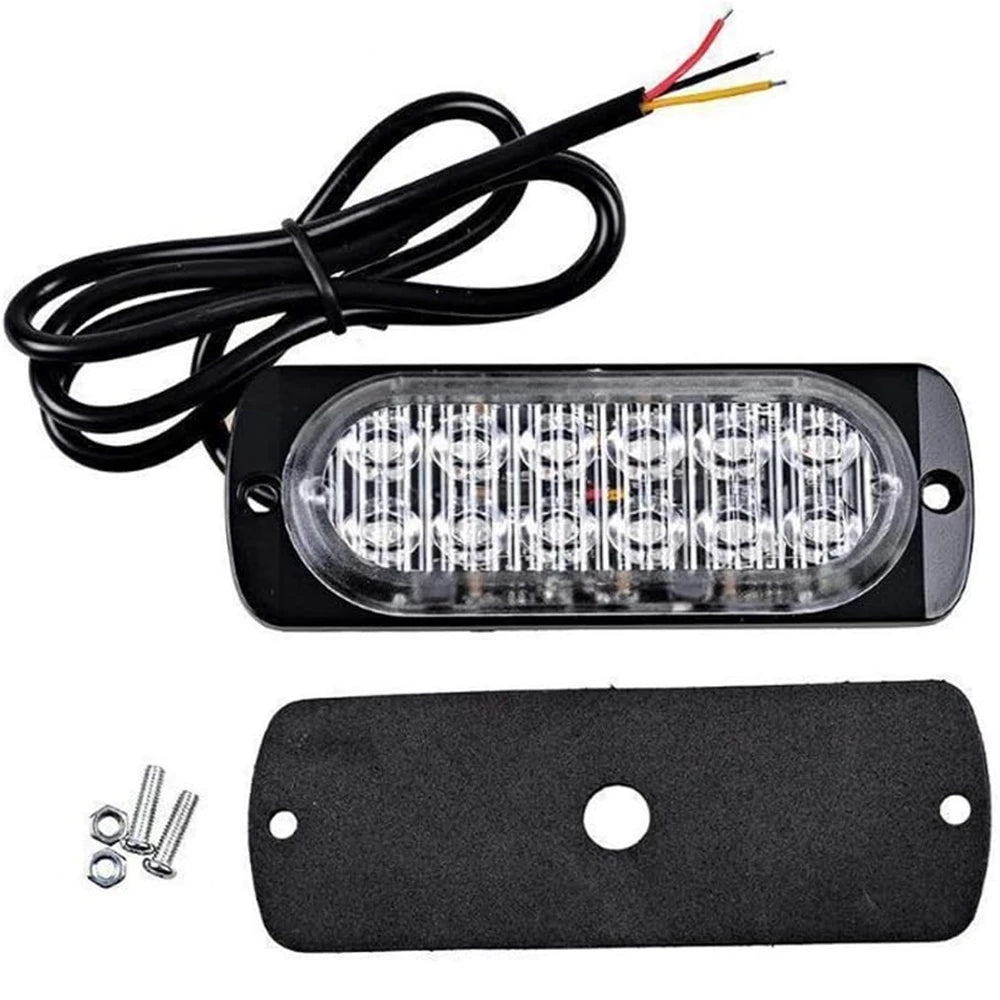 For Trailer 12LED Strobe Hazard Beacon Emergency Flashing Side