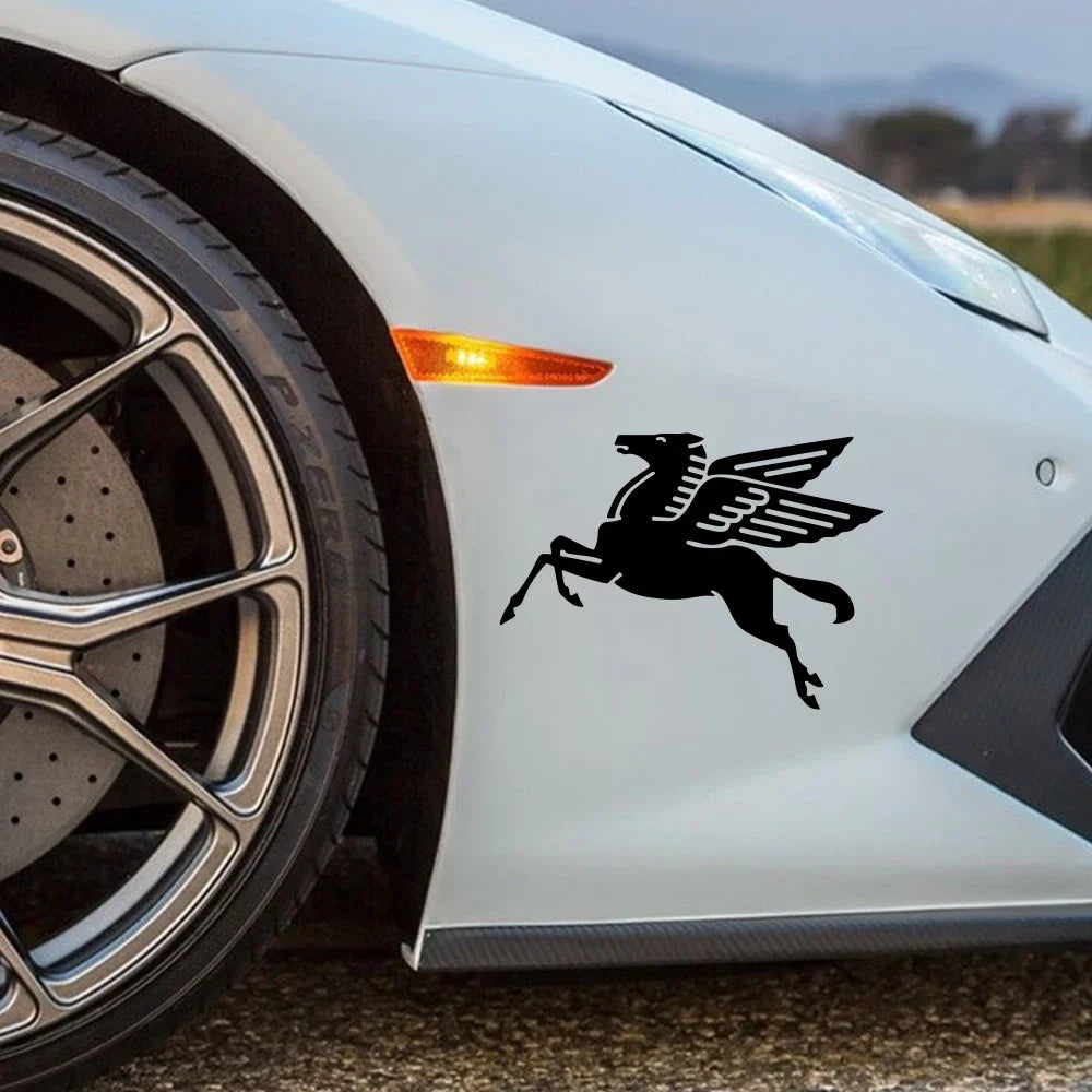 2PCS Flying Steed Sticker Waterproof self-adhesive Vinyl Decals