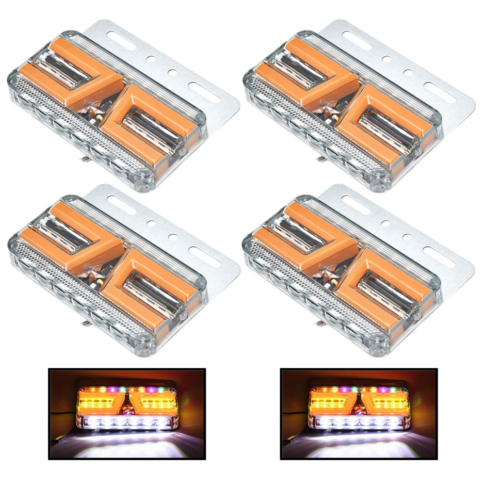 4PCS Trailer Side Marker 24V Truck Clearance Dynamic Cargo