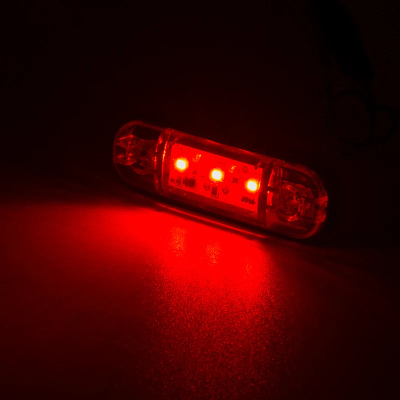 10PCS 12V 24V Warning Side Marker Oval Clearance Orange