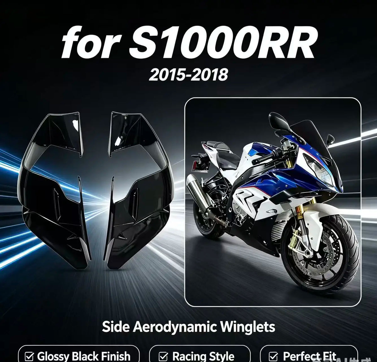 For BMW S1000RR 2015-2018 Accessories Aerodynamic Motorcycle ABS