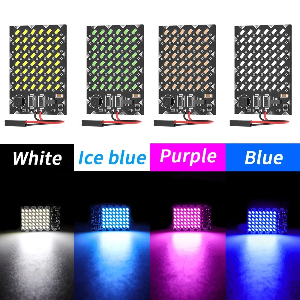 1PCS dc12v-24v 48SMD Warm White T10 ba9s Festoon W5W