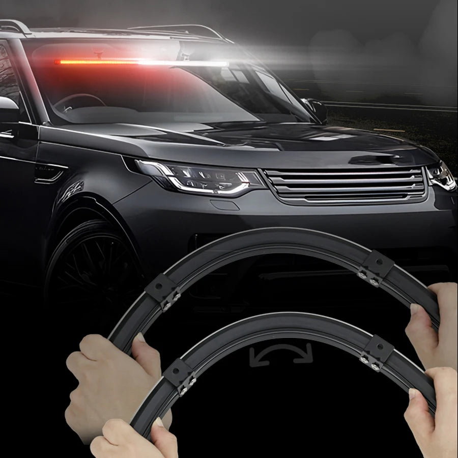 For Emergency Flash Warning Lamp Windshield Strobe Bar 3030