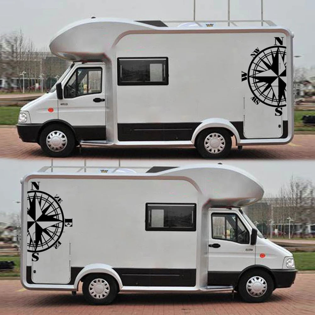 Self Adhesive Removable Giant Compass Cover Stickers Trunk A