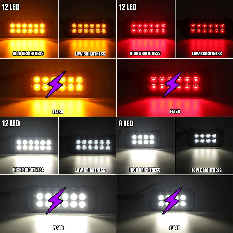 Strobe Side Marker Warning Grille Flashing MINI Bar Truck
