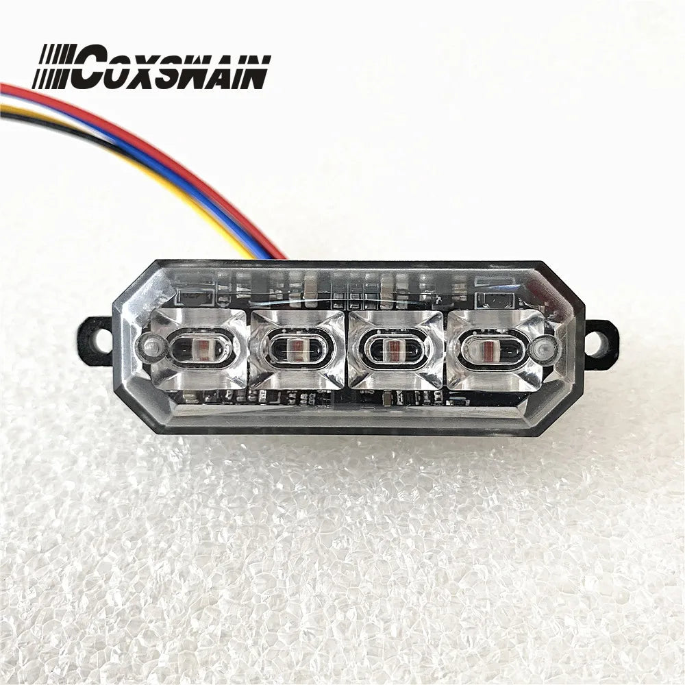 1PC Coxswain 12W Strobe Warning Surface Mount Side Marker