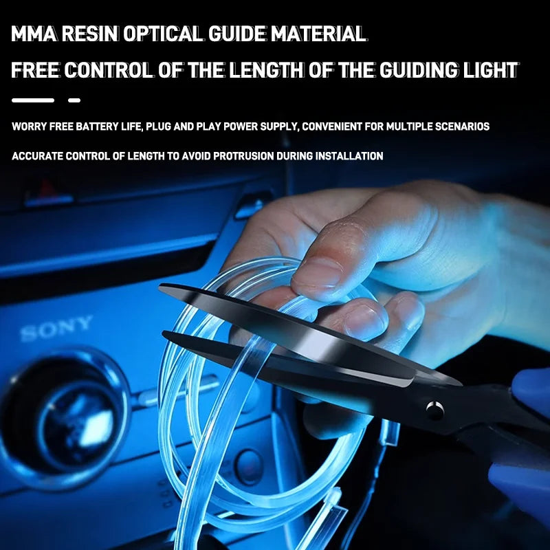 In Interior Ambient Strip USB Fiber Optic Neon Cold