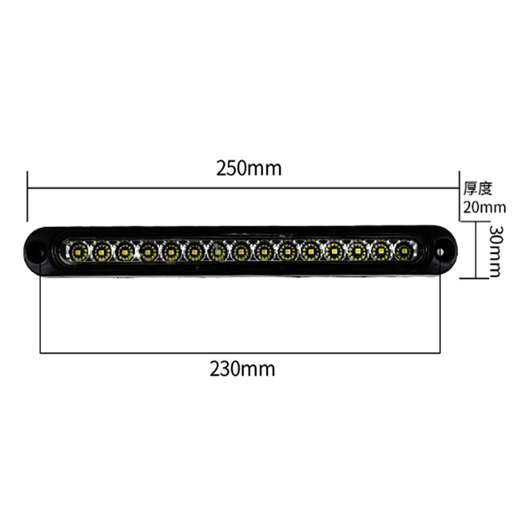 15-led high-mounted Brake 12V 24V Trailer Tail Truck Side