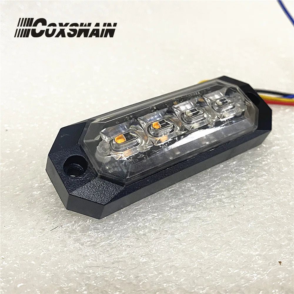 For Off-Road Vehicles 1PC Dual Color Ambulance Strobe Warning