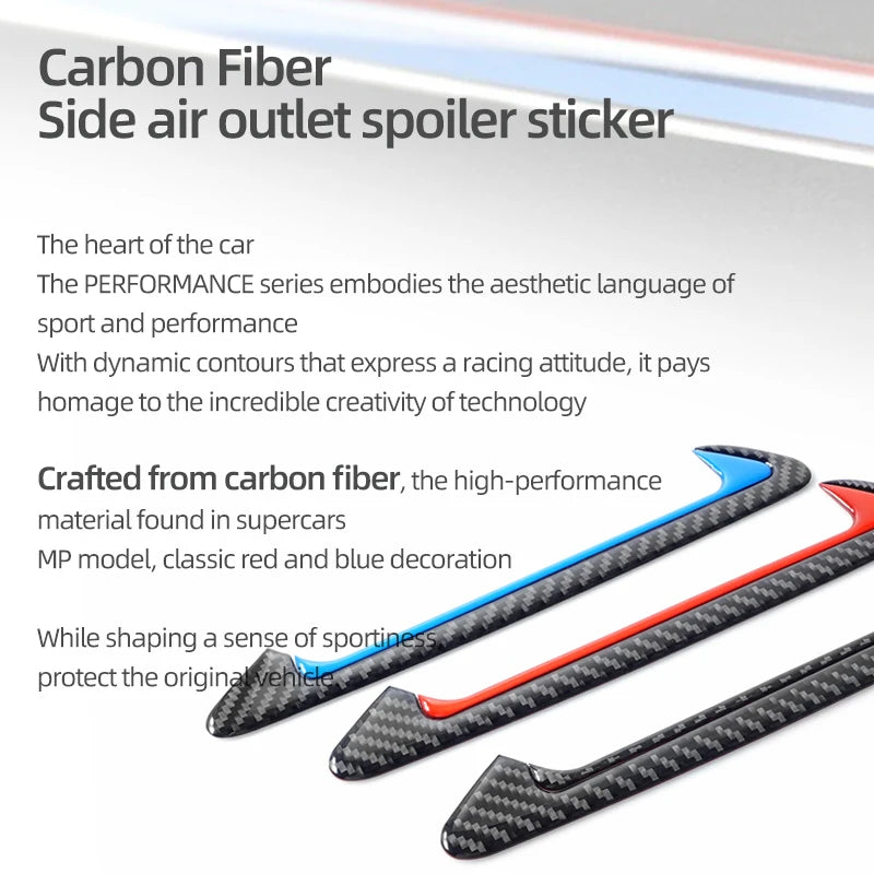 For BMW X4 G02 X3 G01 G08 2017-2024 Carbon Fiber Side Air Outlet