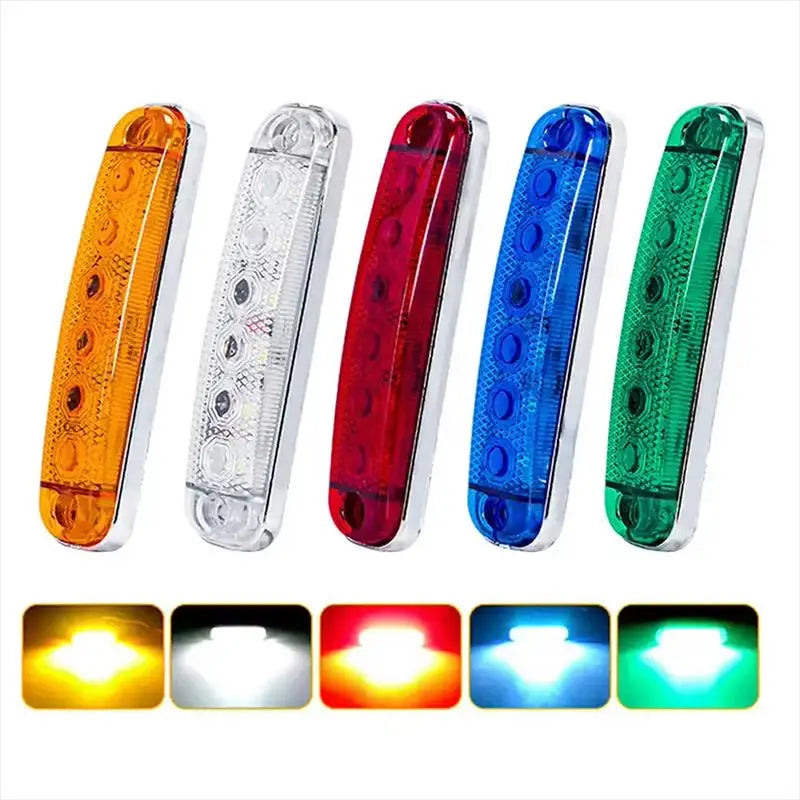 2PCS 6LED External Side Marker Trailer Rear Warning 12V
