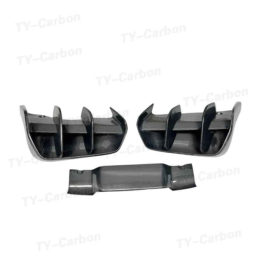 For BMW I8 Rear Bumper Diffuser Real Carbon Fiber Fit Spoiler