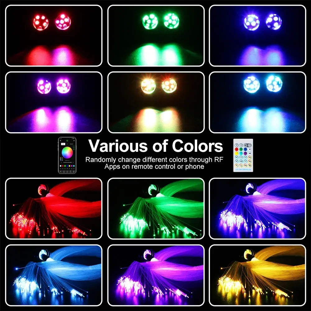 32W Rgbw Fiber Optic Double Head Star Ceiling Kit