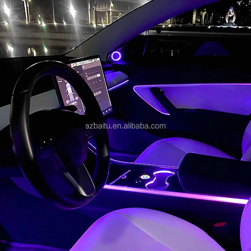 Ambient Lighting Kit Interior Atmosphere System Tesla Model