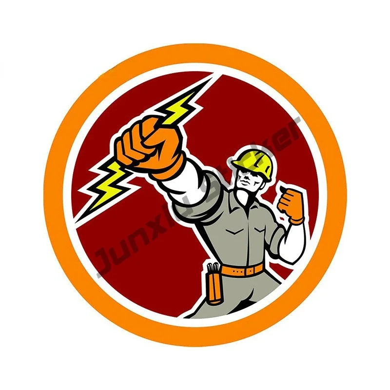 Creative Stickers Hard Hat Helmet Toolbox Safety Warning Sticker