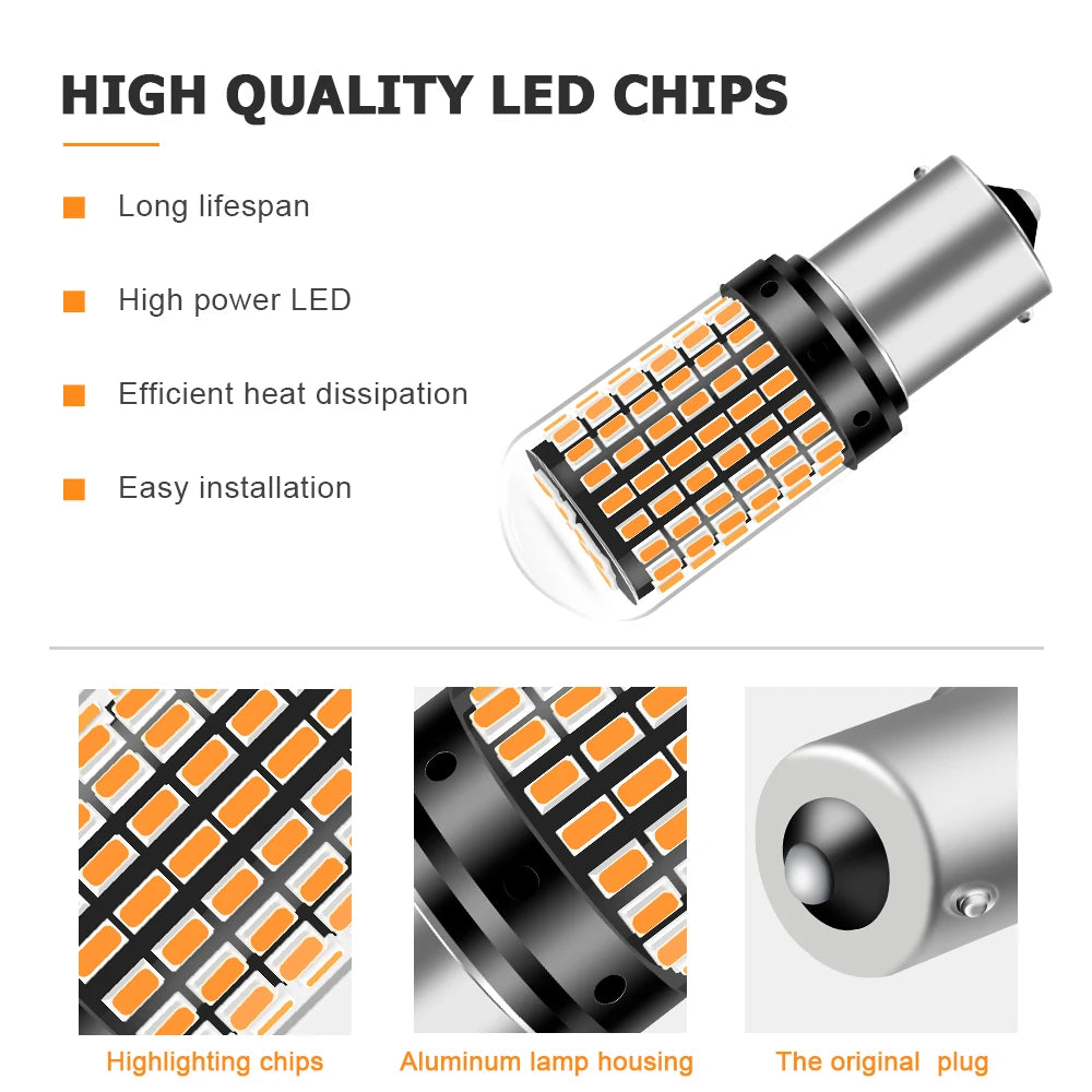 1PCS 1156 ba15s Canbus 3014 144 Smd 1157 bay15d