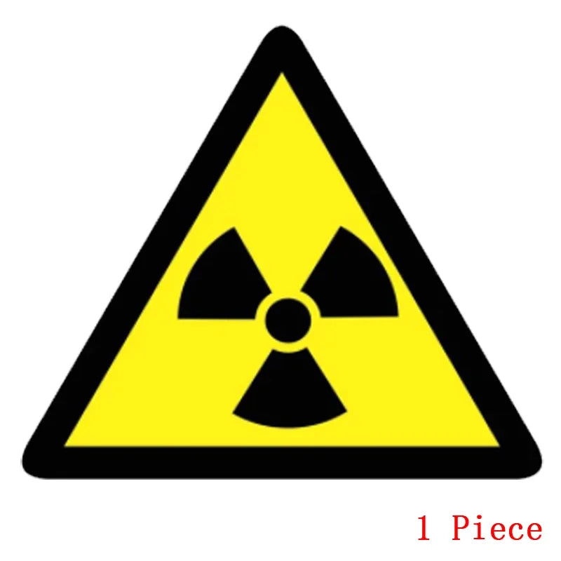 Warning Radioactive Reflective Stickers Radiation Decals Sticker