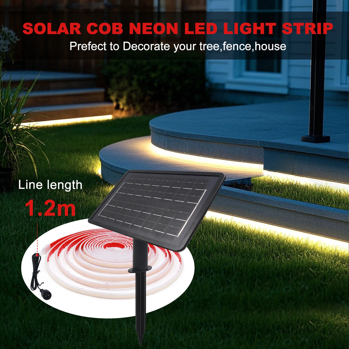 24V Cob Neon Strip IP68 Waterproof White Red Ice