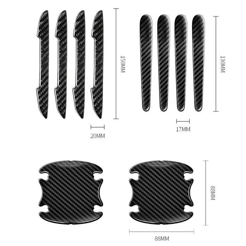 Carbon Fiber Stickers Anti Scratch Door Handle Protector