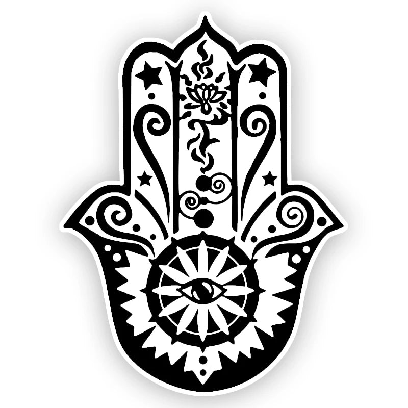 CS31910 Various Sizes die-cut Vinyl Decal Hamsa Hand Khamsa
