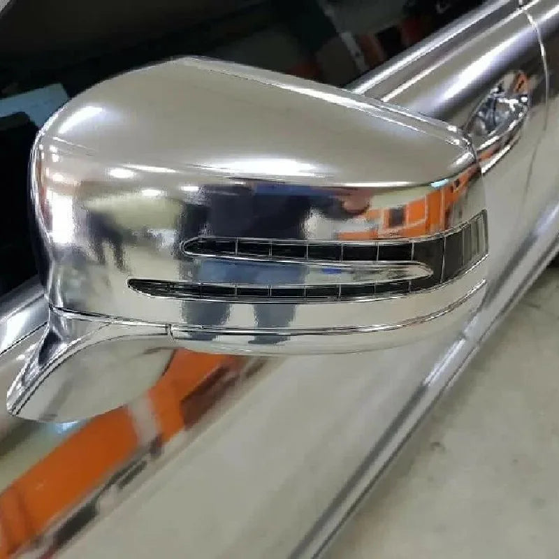 For Automotive Wrapping Strechable Glossy Silver Mirror Chrome