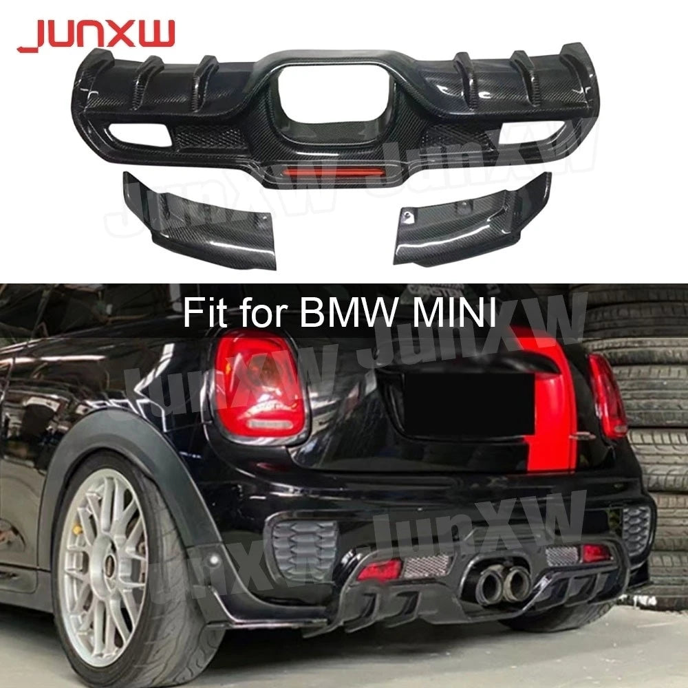 For BMW MINI Cooper F55 F56 Rear Diffuser Bumper Chin Spoiler