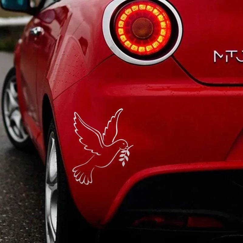 20x17cm Dove Peace Sticker Body Bumper Windows Motorcycle Laptop