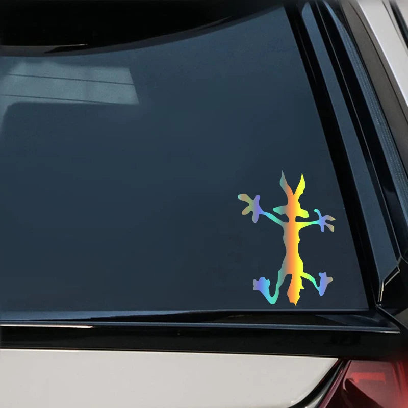 Wile E Coyote Dent Fix Decal Sticker Hitting Wall