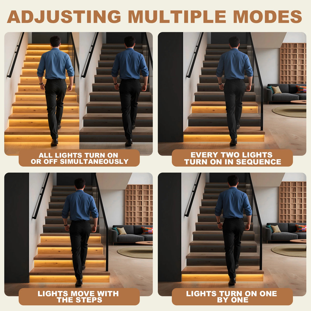 Motion Sensor Stair Easy Insallation 8MM Cob Lighting Kit