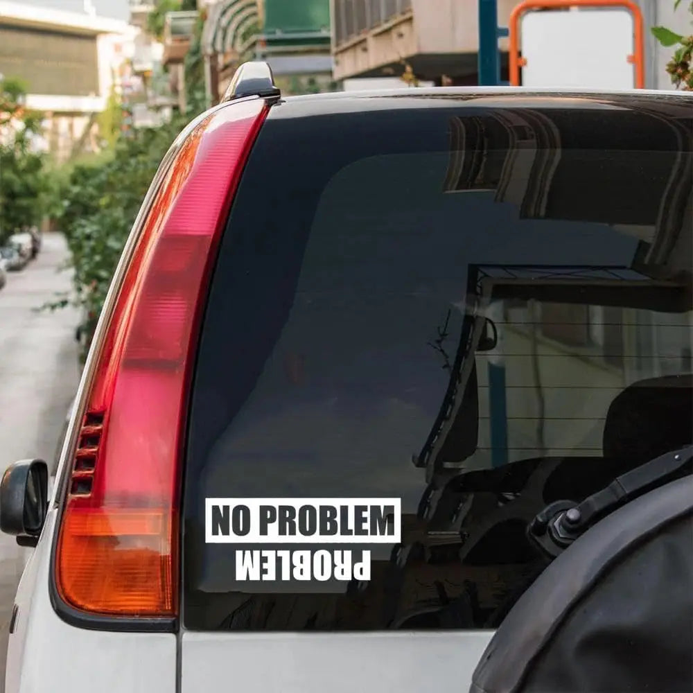 X3 No Problem Funny Bumper Sticker Waterproof Vinyl Decal