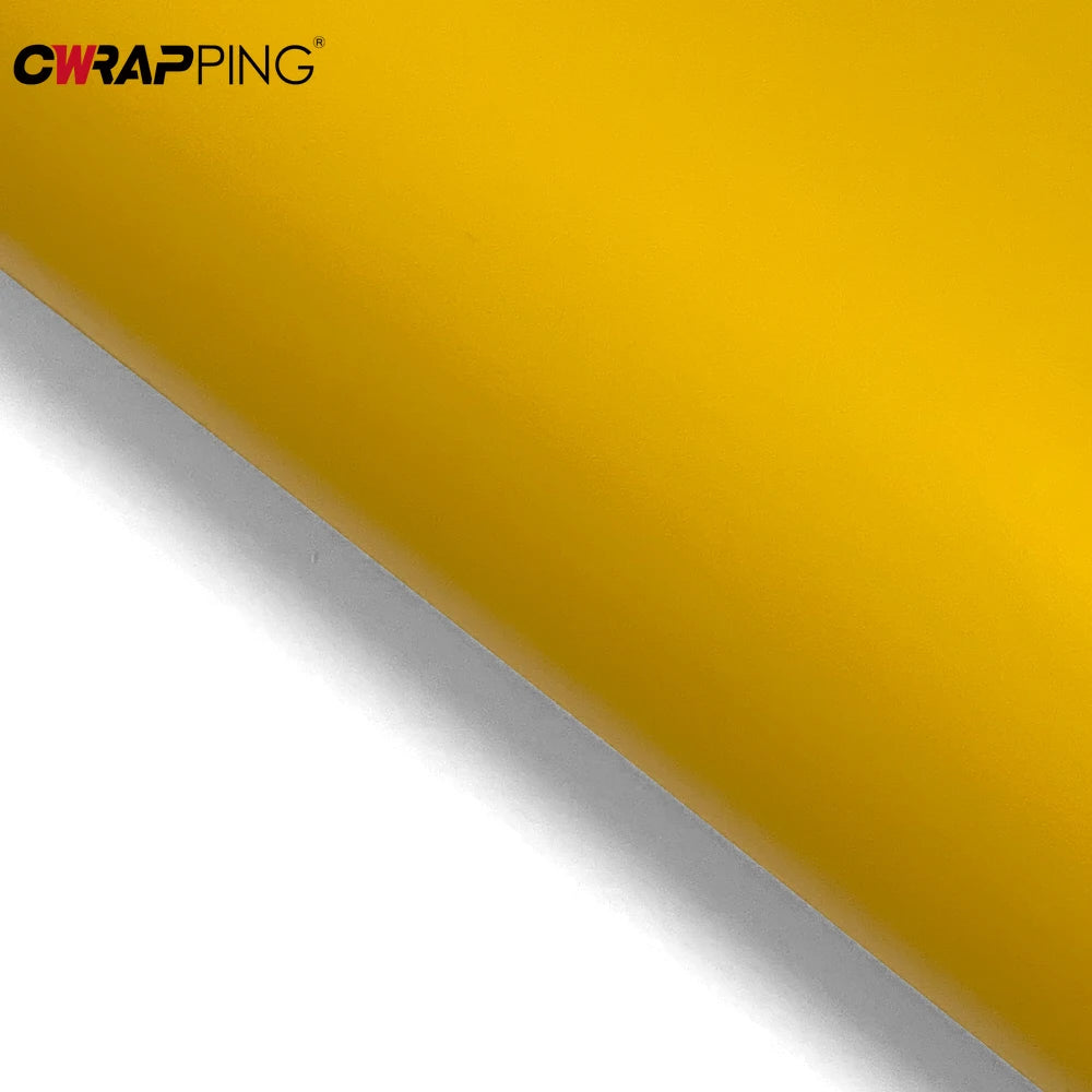Matte Yellow Wrapping Vinyl Air Release Waterproof Pvc Wrap