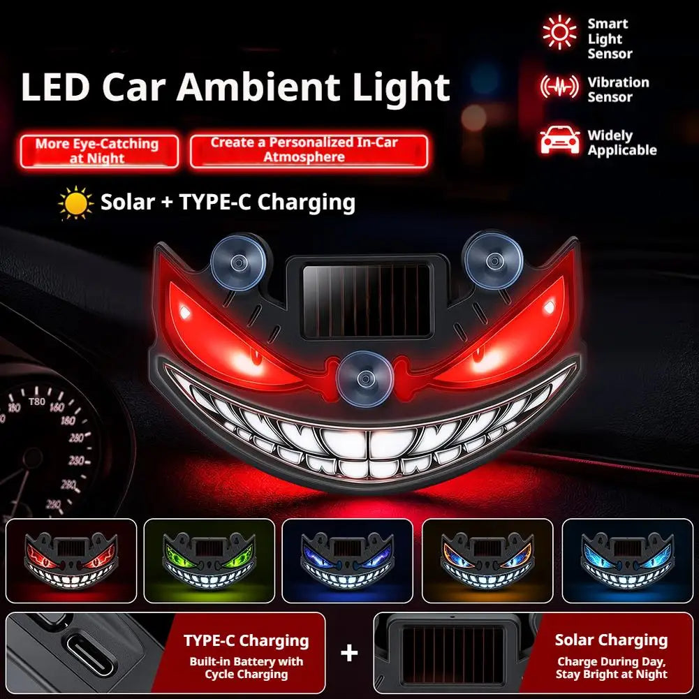 Solar Powered Ambient Dynamic Facial Expression Warning Rear