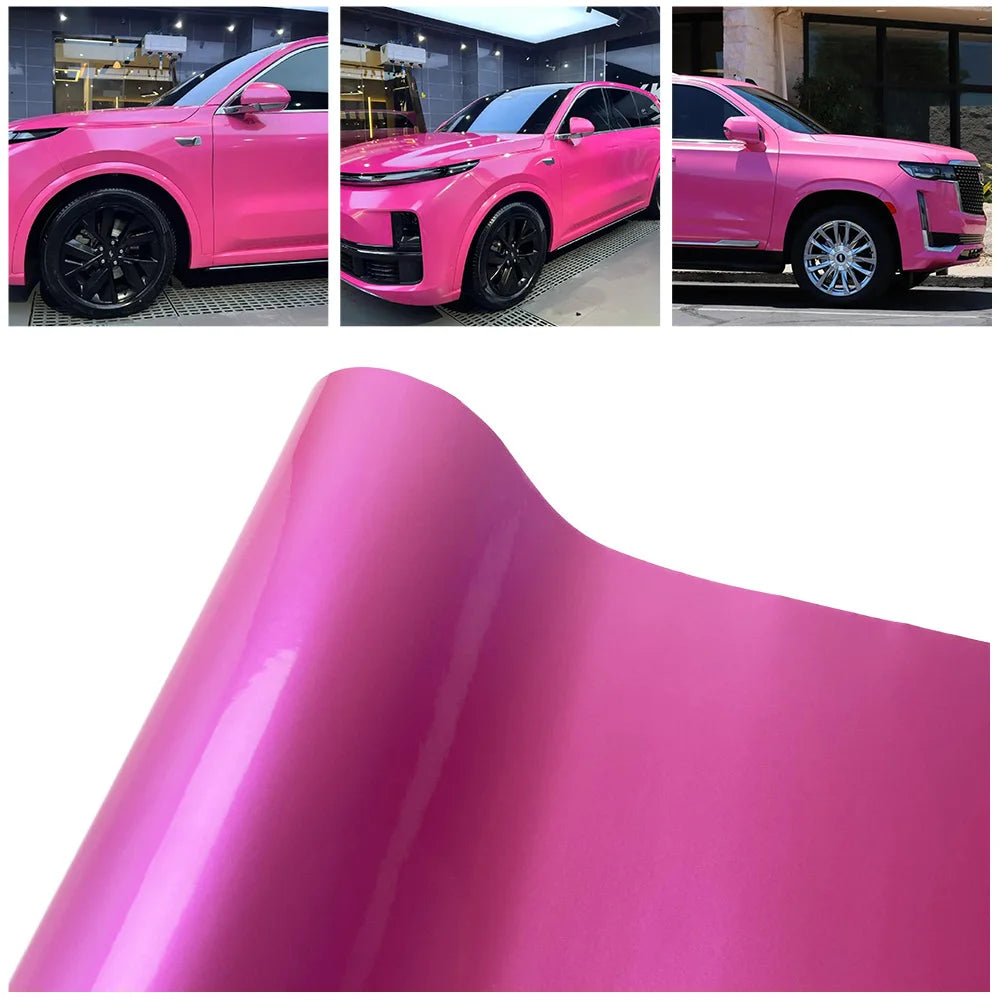 For Auto Tuning Bike Motorcycle Metallic Candy Pink Vinyl Wrap