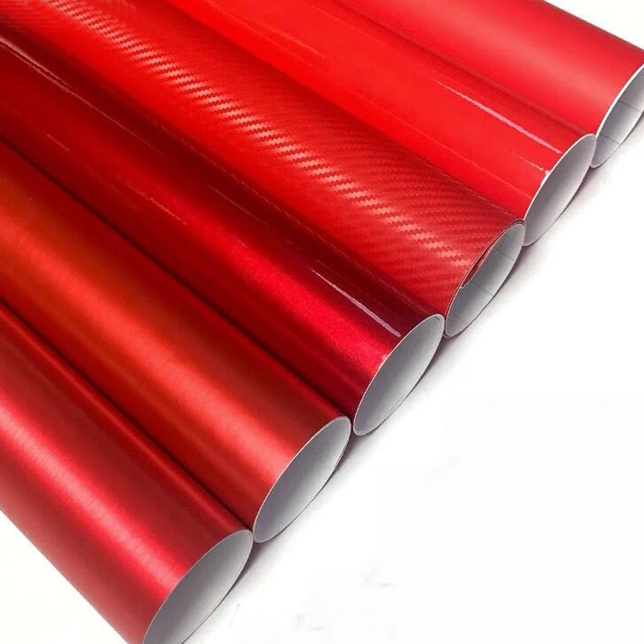 Various Kinds Glossy Matte Red Vinyl Wrap 3D Carbon