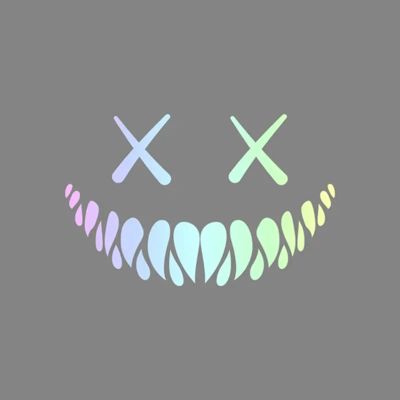 For Rear Windshield Cool Auto Body Demon Smiling Face Stickers