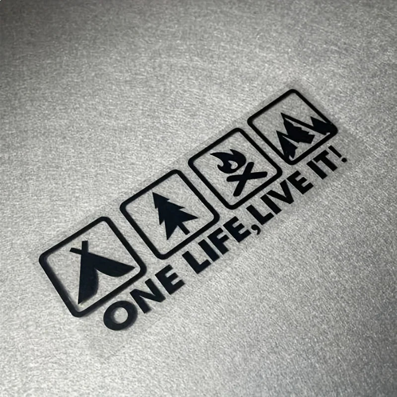 For Vehicle Auto Window Tail Body One Life Live It Camping