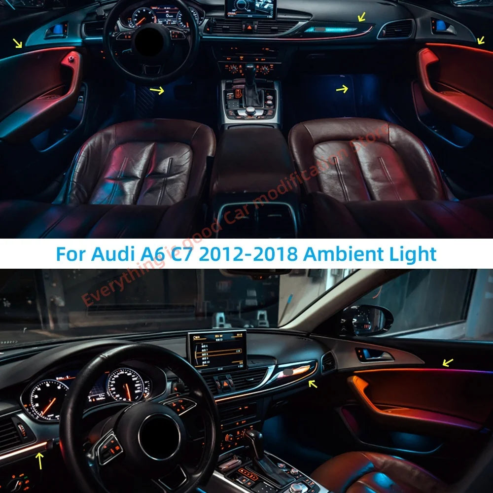 For Audi A6 C7 2012-2018 Atmosphere Interior Lighting Upgrade