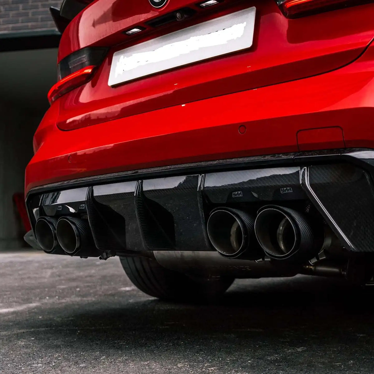 For BMW M3 M4 G80 G82 Real Dry Carbon Fiber Bumper Diffuser Rear