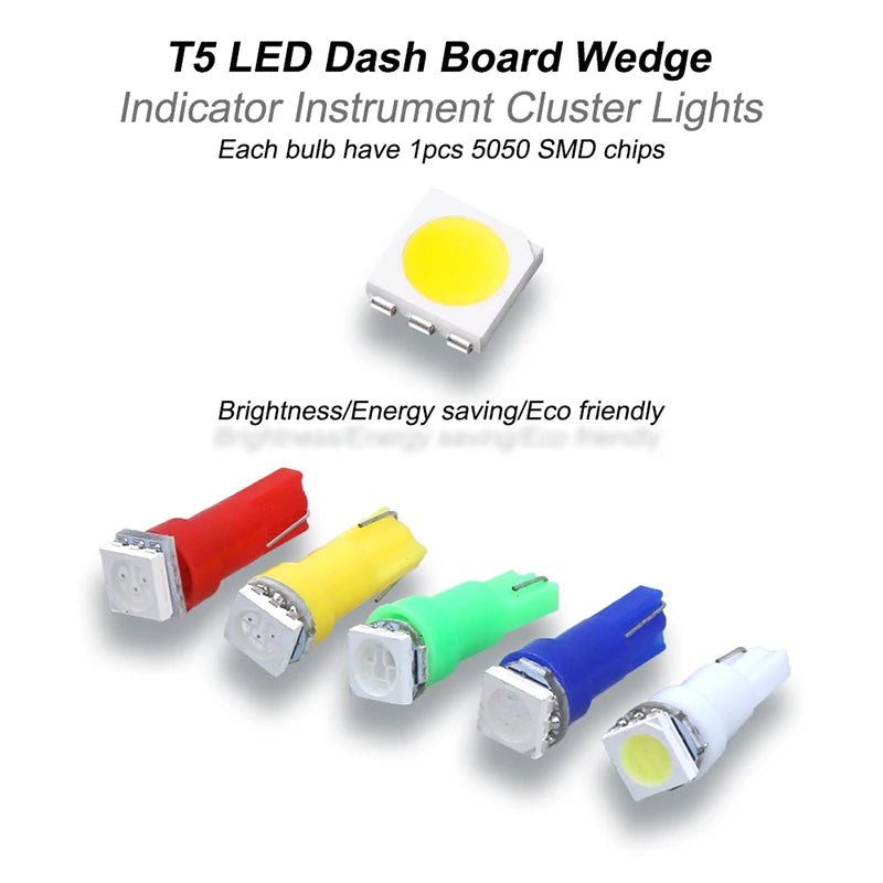 T5 Bulb Dashboard Dash 7000K 5050 Smd Interior Instrument