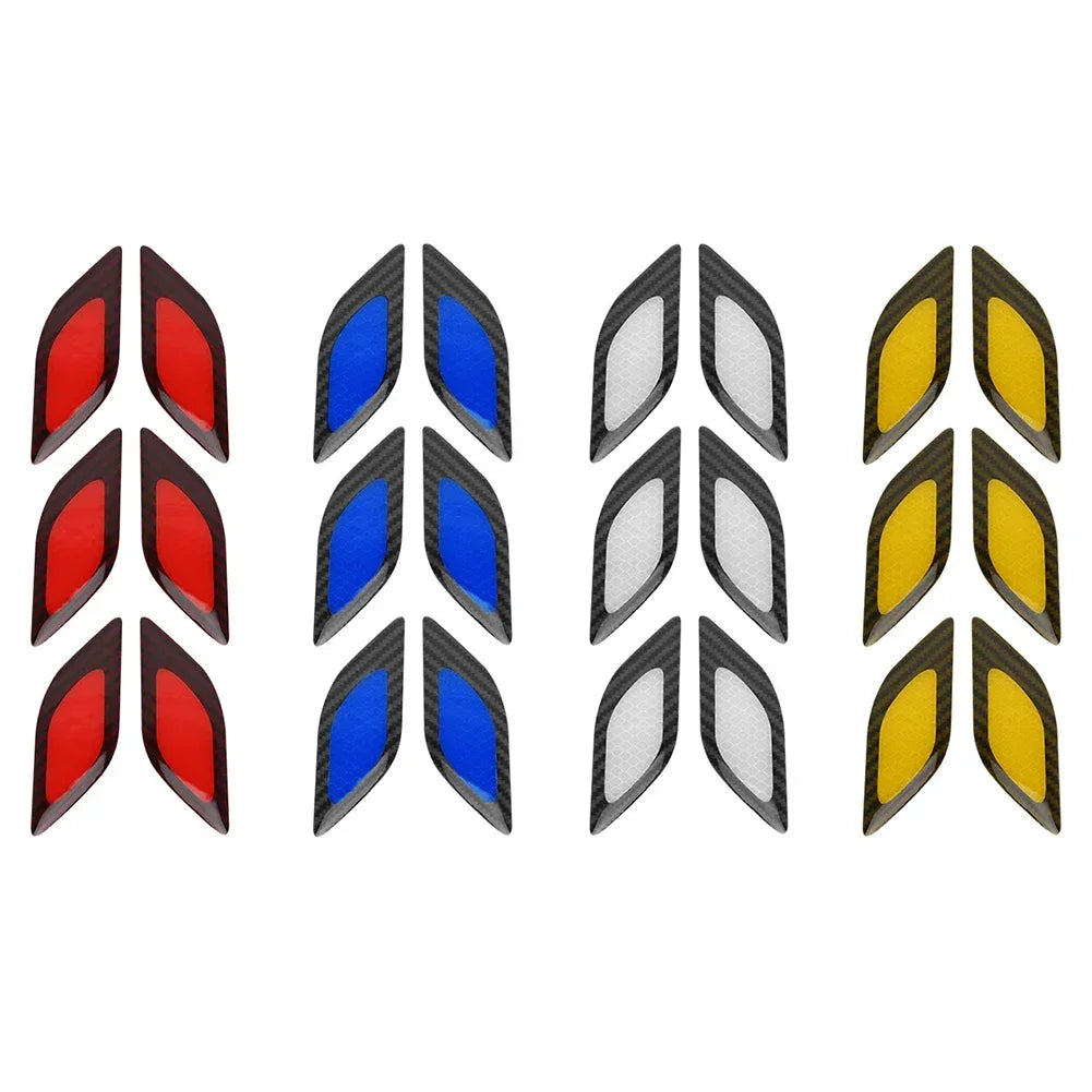 6PCS Set Reflective Stickers anti-scratch Safety Warning Sticker