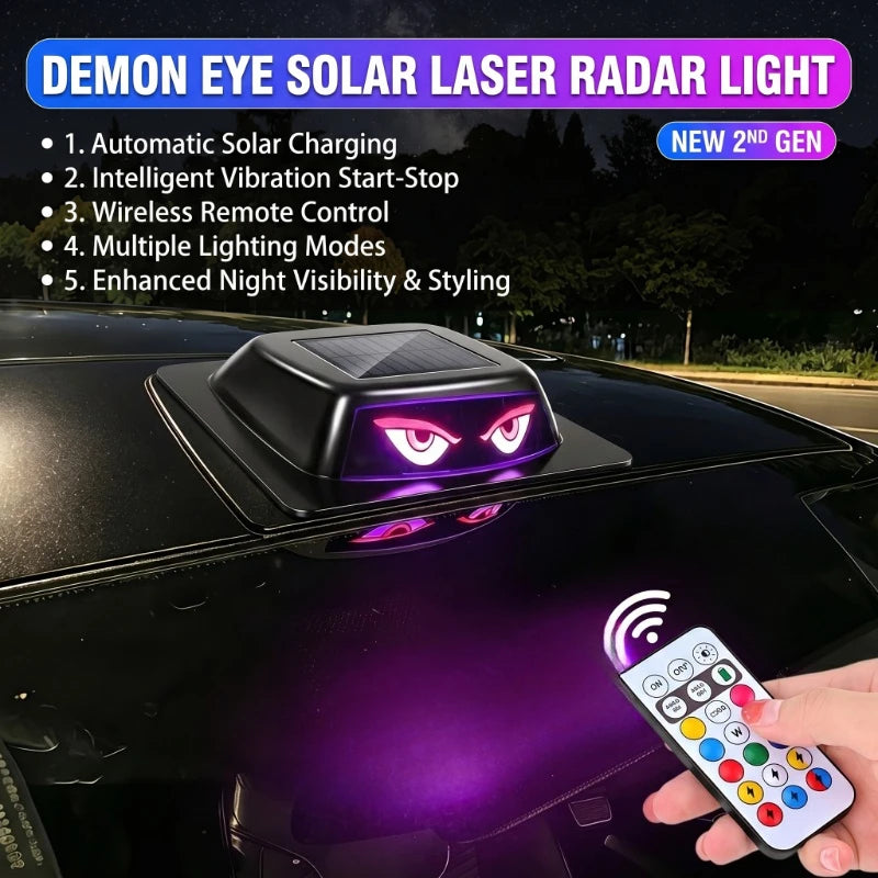 Evil Eye Radar Sensor Cover Warning Solar Powered Protective