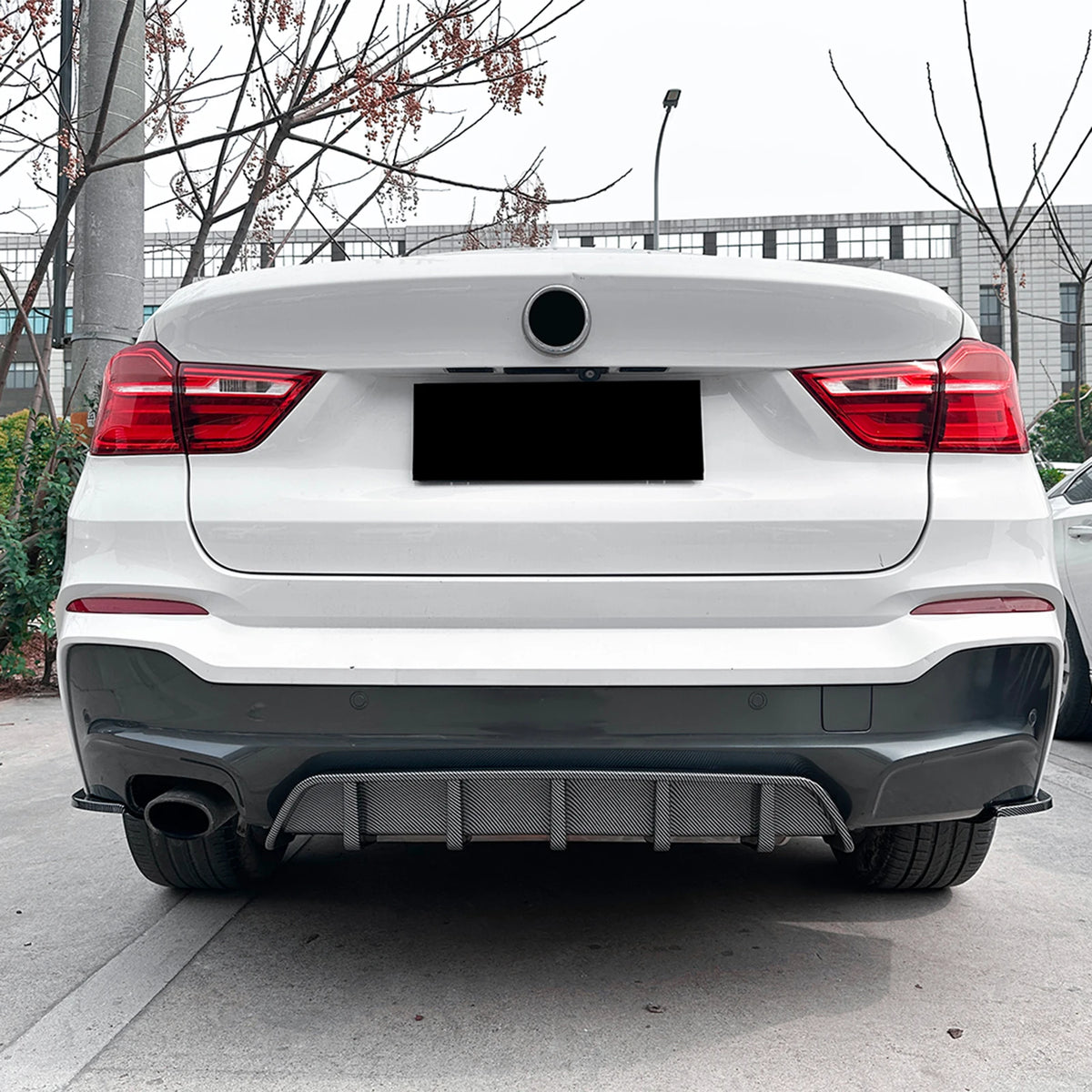 For BMW X4 F26 M Sport 2014-2018 Rear Bumper Diffuser Lip Carbon