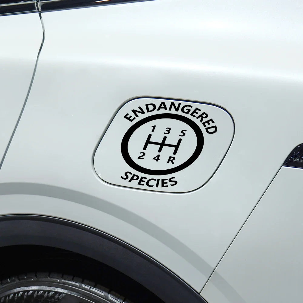Speed Manual Endangered Species Funny Creative Sticker Window